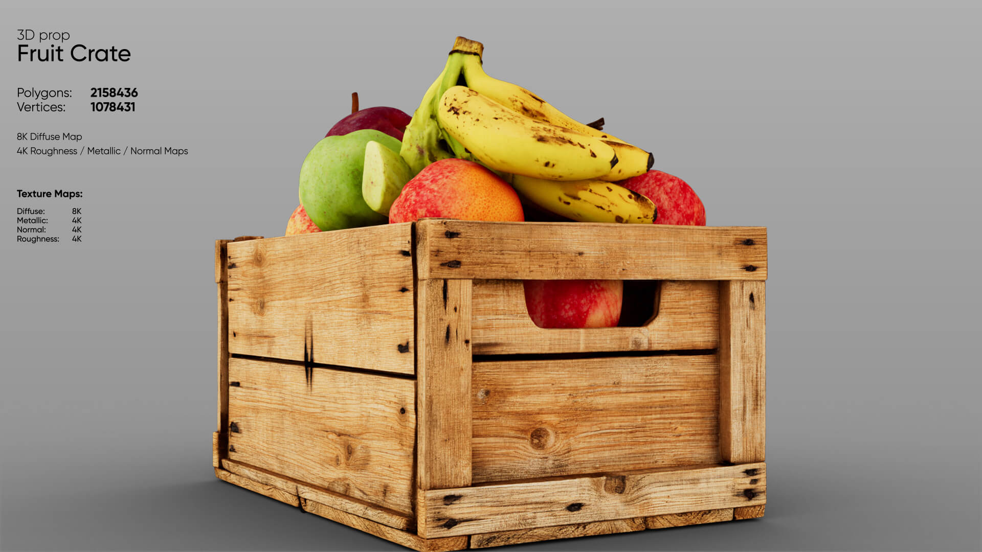 Fruit Crate 3D Model 3D Model