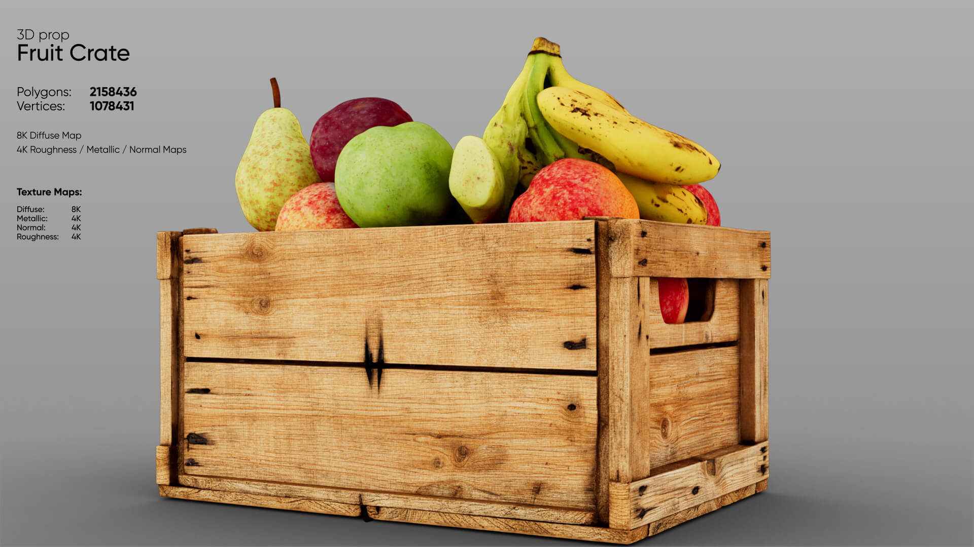 Fruit Crate 3D Model 3D Model