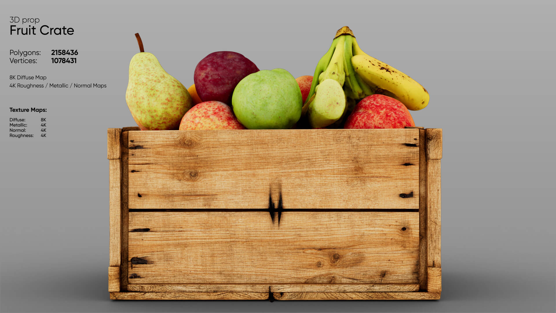 Fruit Crate 3D Model 3D Model