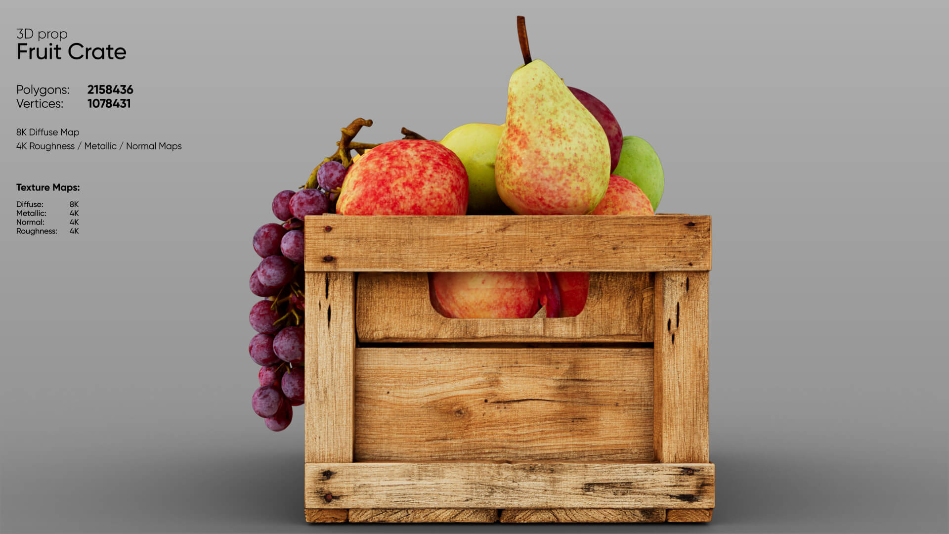 Fruit Crate 3D Model 3D Model
