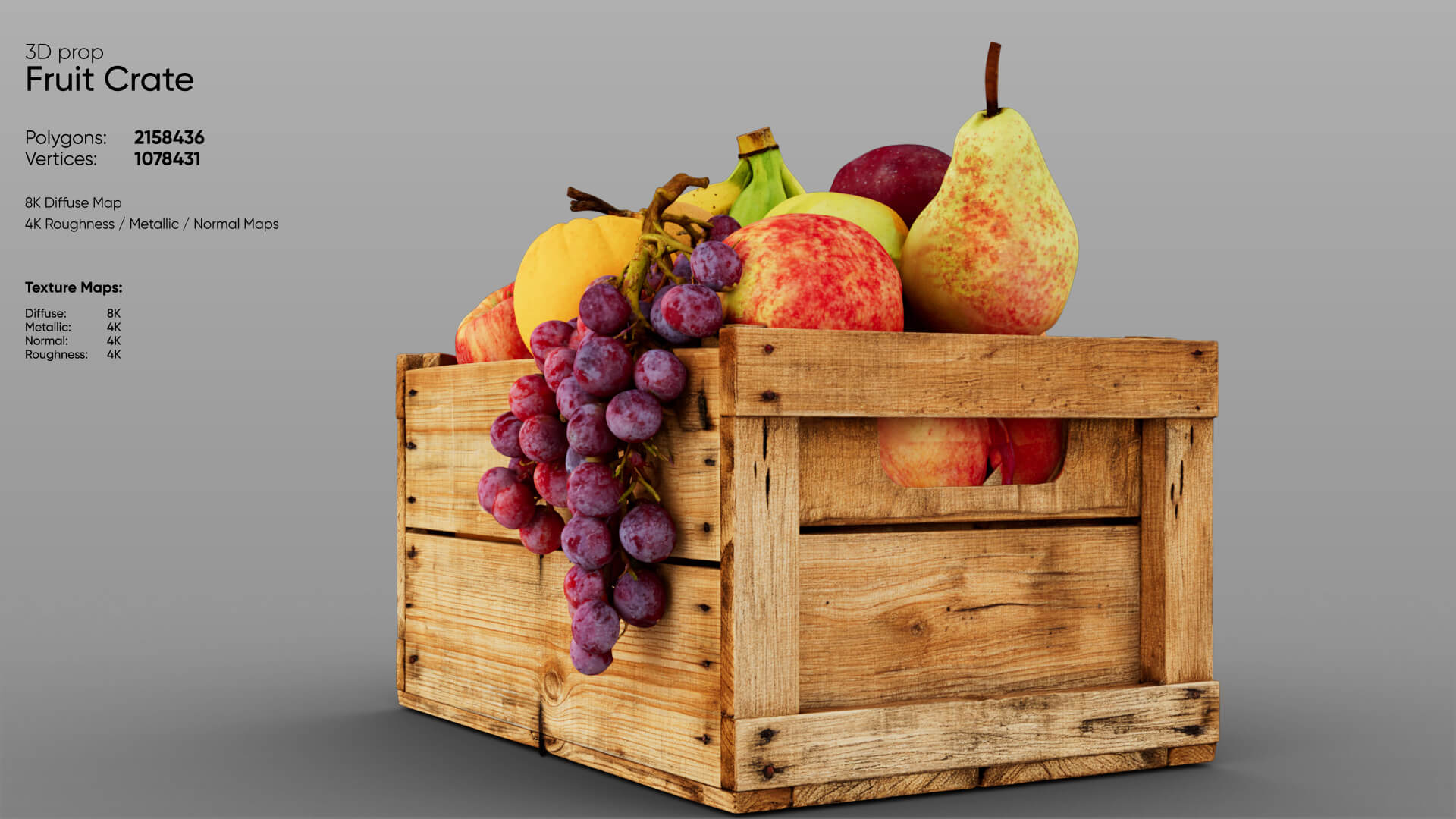 Fruit Crate 3D Model 3D Model