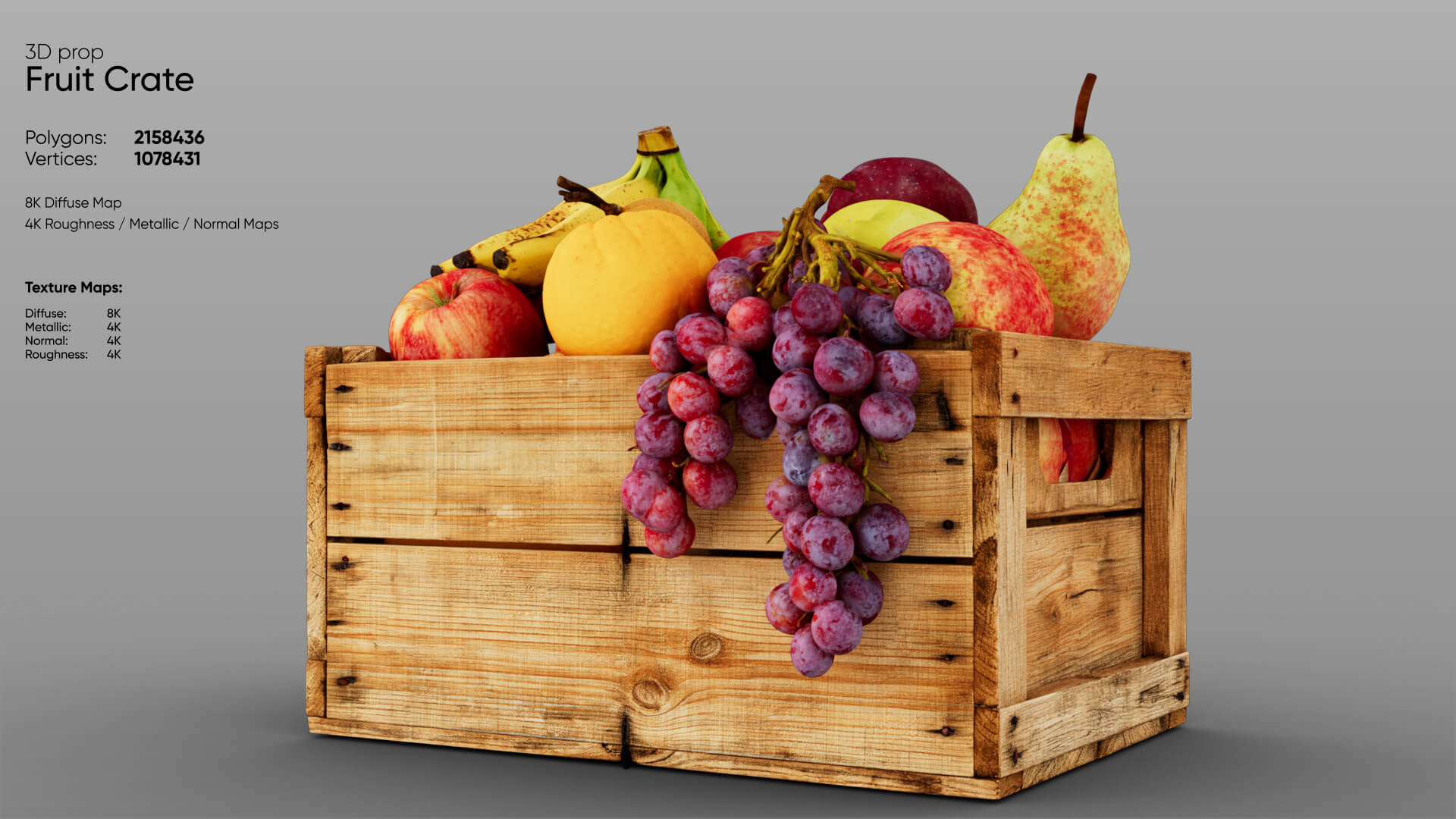 Fruit Crate 3D Model 3D Model