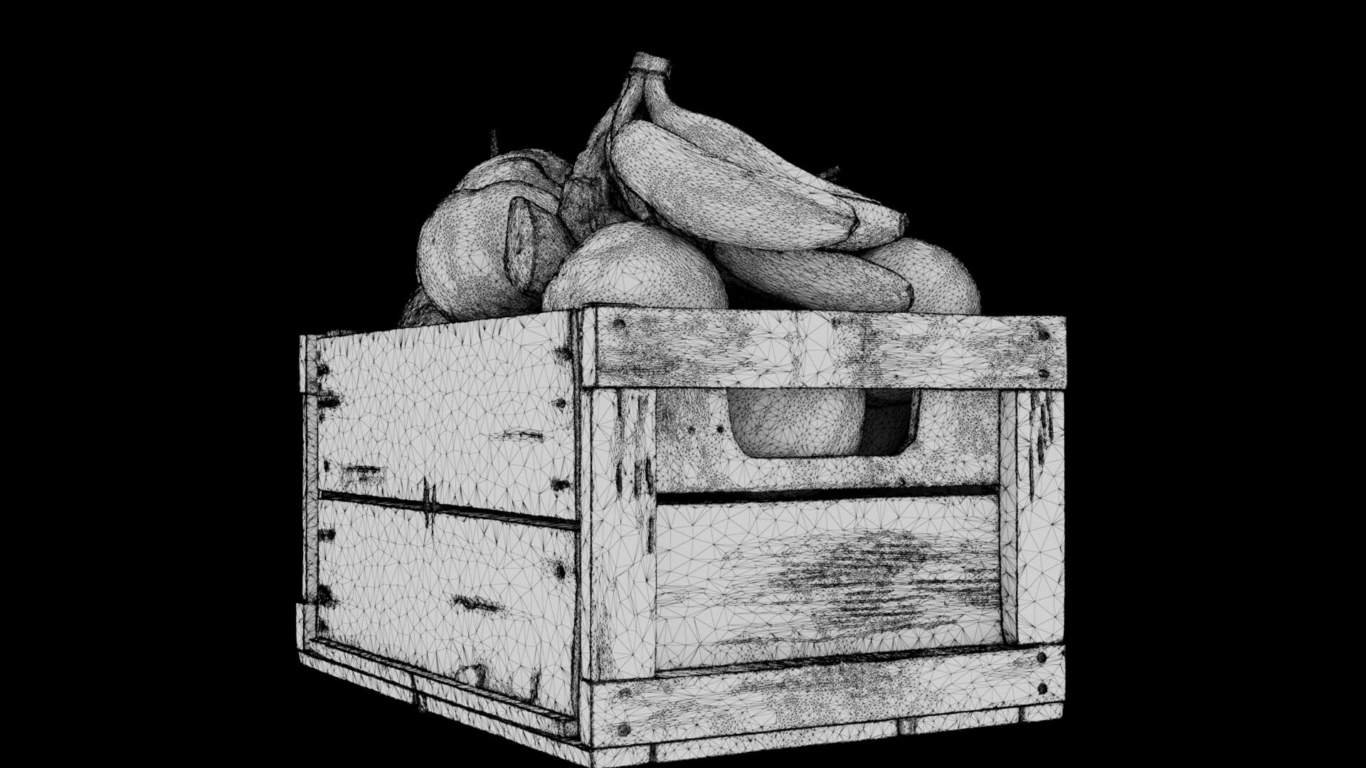 Fruit Crate 3D Model 3D Model