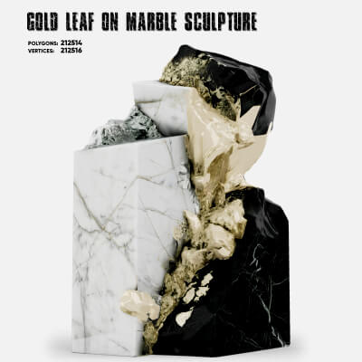 Gold Leaf on Marble Sculpture