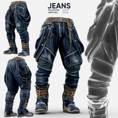 Pair of Jeans 3D Model