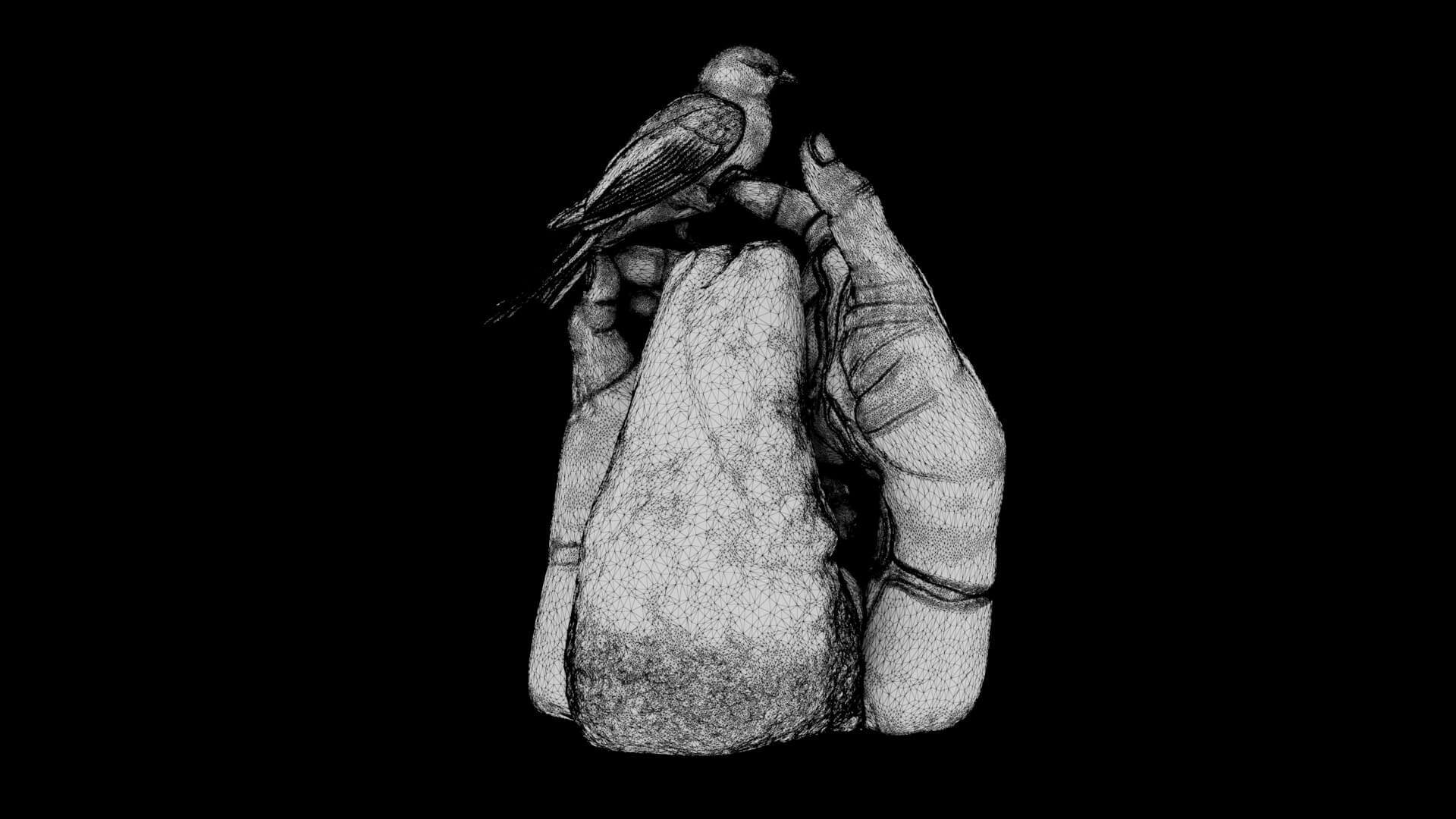 Kintsugi Bird 3D Model
