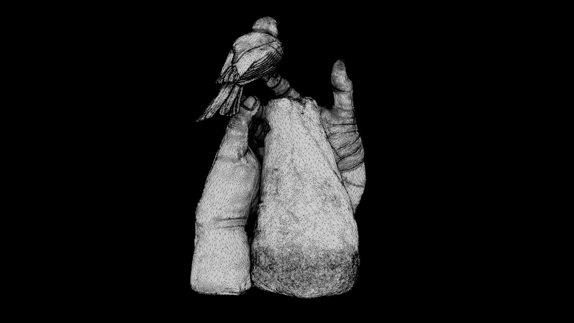 Kintsugi Bird 3D Model