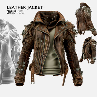 Leather Jacket 3d Model