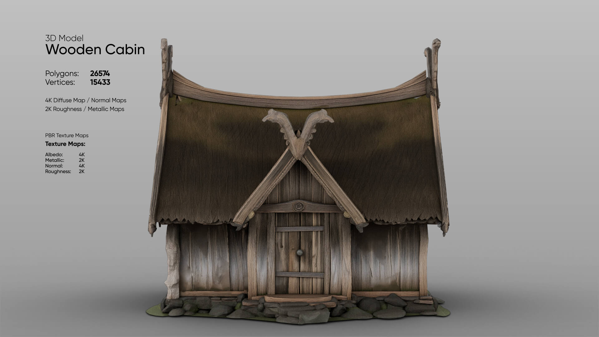Low Poly Cabin 3D Model