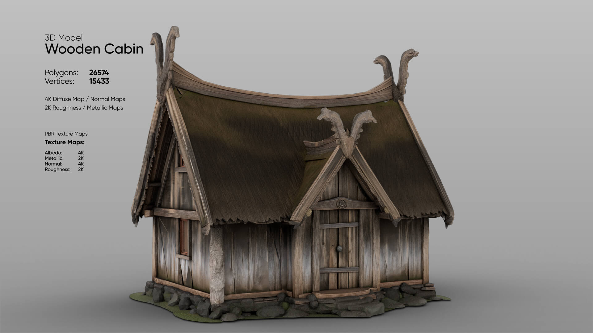 Low Poly Cabin 3D Model