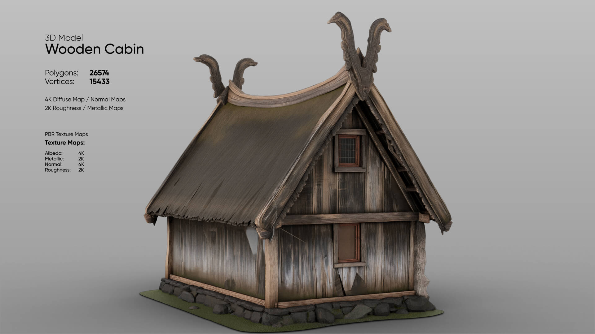 Low Poly Cabin 3D Model