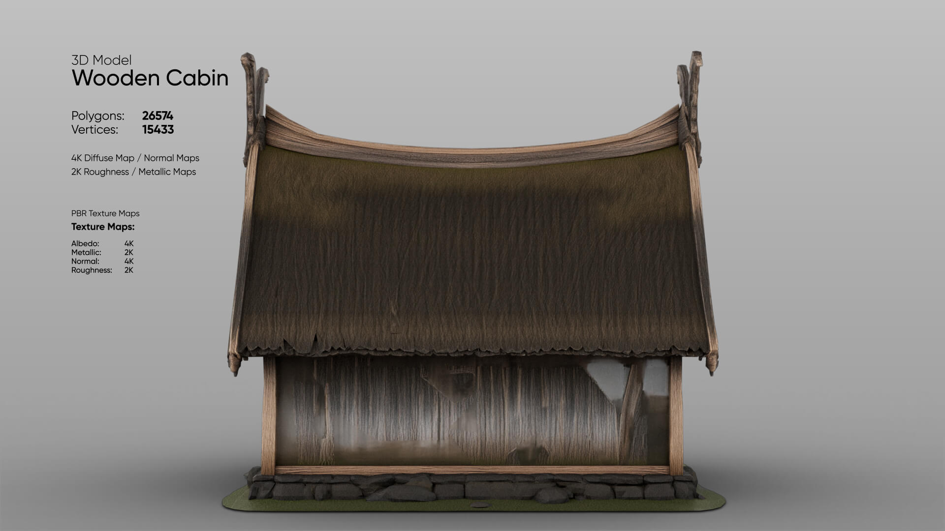Low Poly Cabin 3D Model