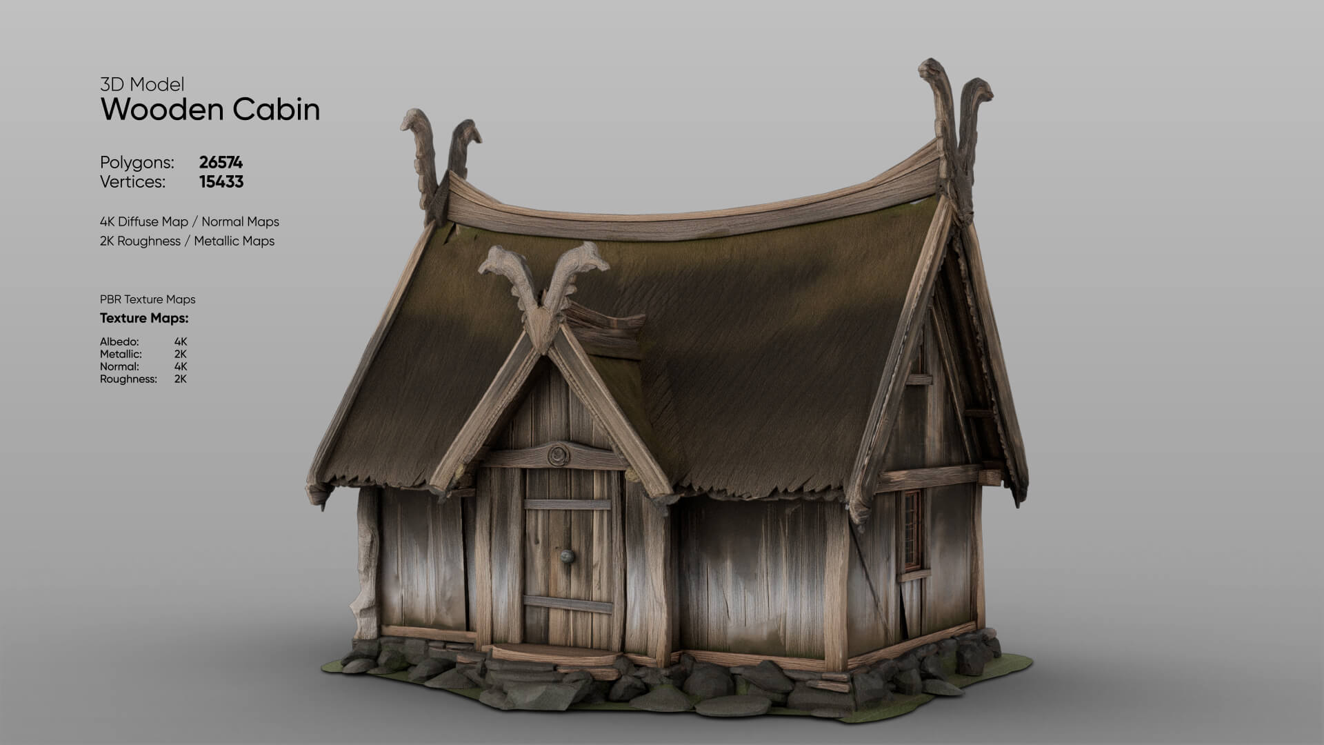Low Poly Cabin 3D Model