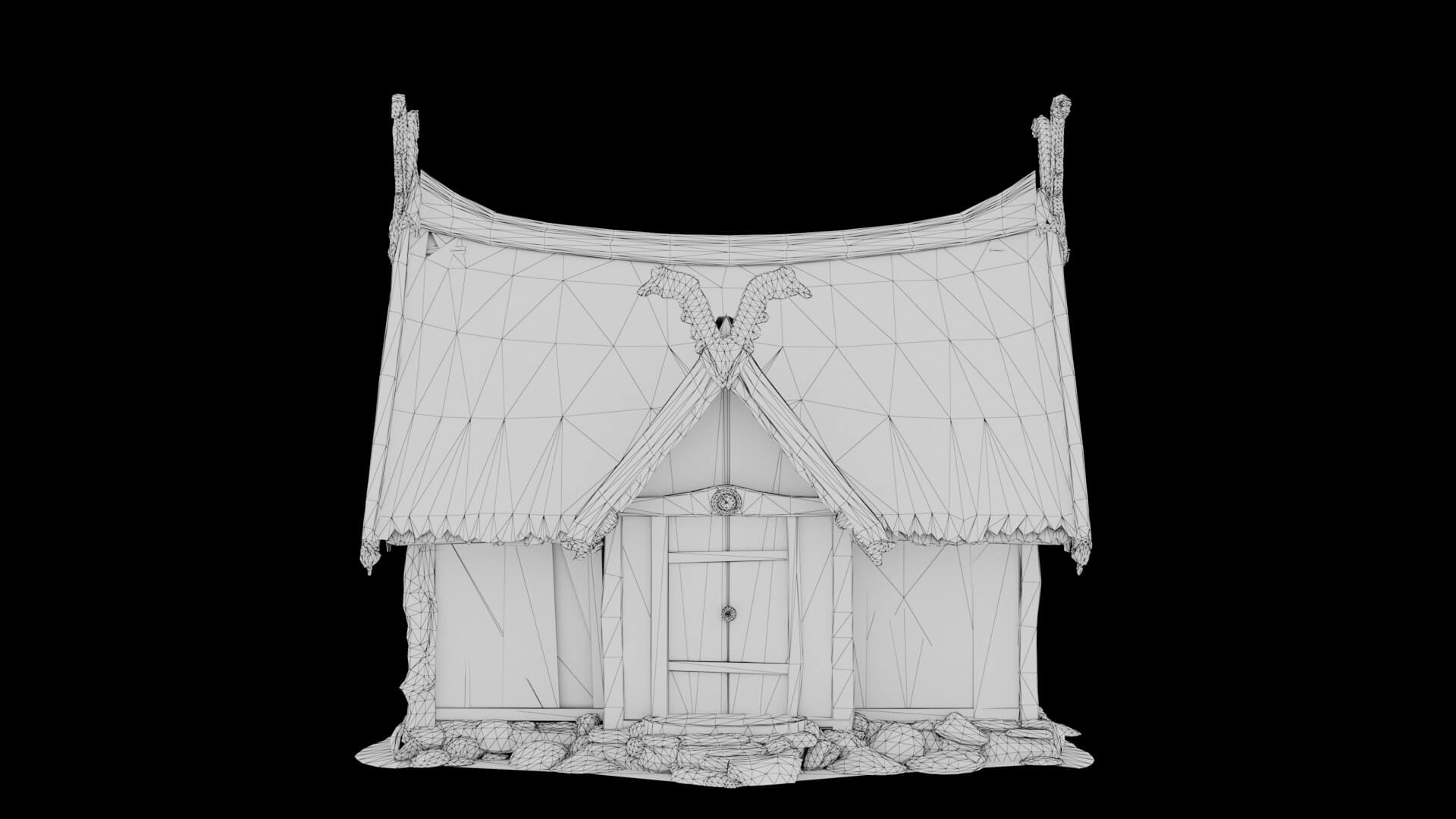 Low Poly Cabin 3D Model