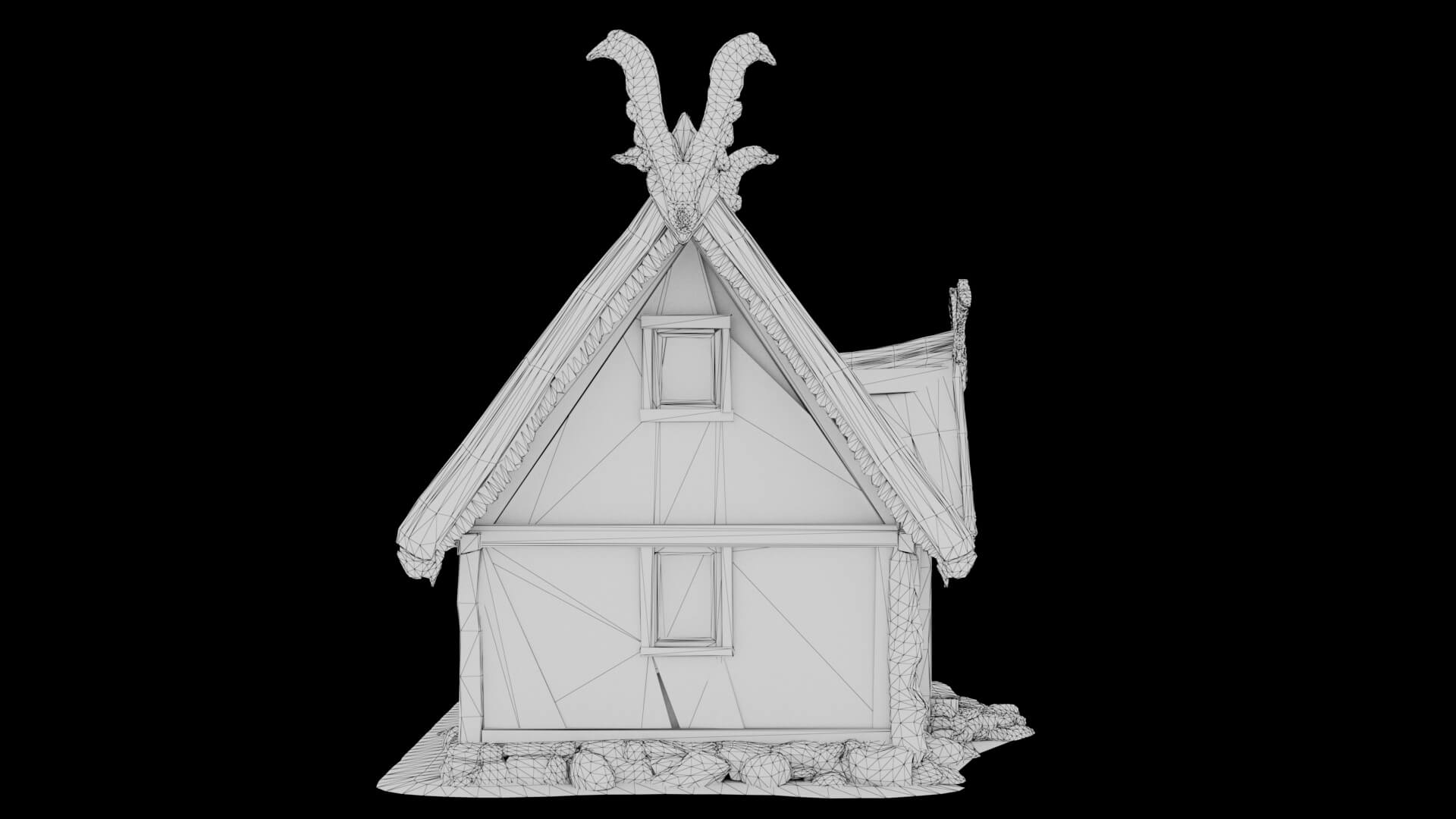 Low Poly Cabin 3D Model
