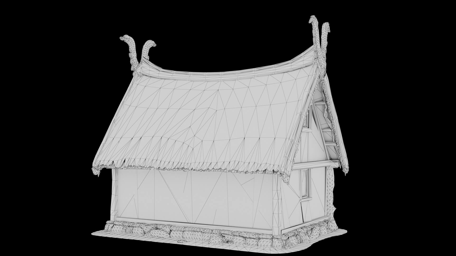 Low Poly Cabin 3D Model