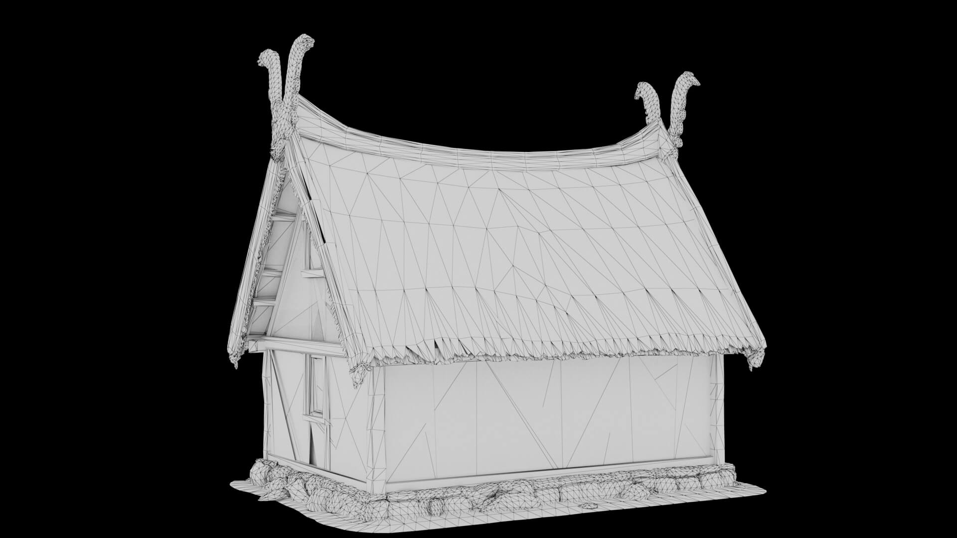 Low Poly Cabin 3D Model