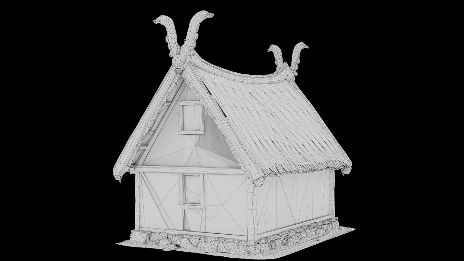Low Poly Cabin 3D Model
