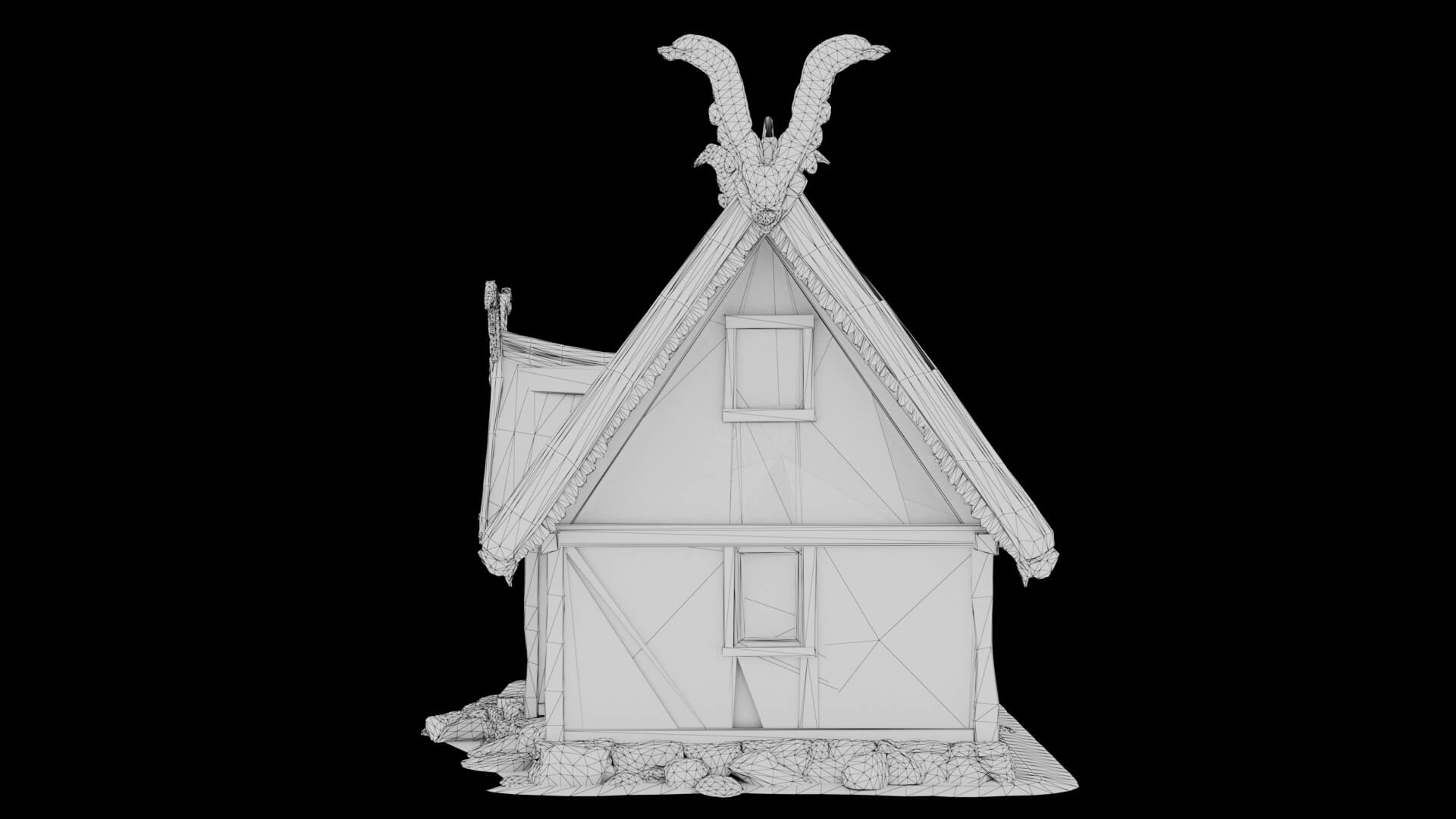 Low Poly Cabin 3D Model