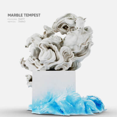 Marble Tempest Sculpture