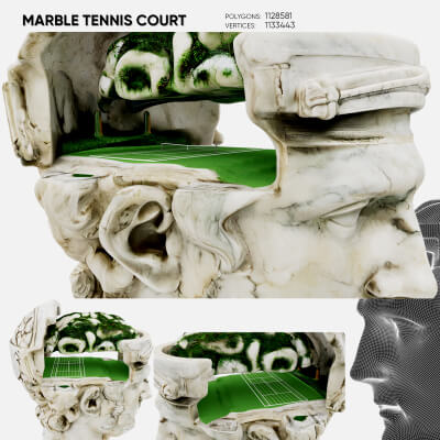 Mind Court Tennis Sculpture