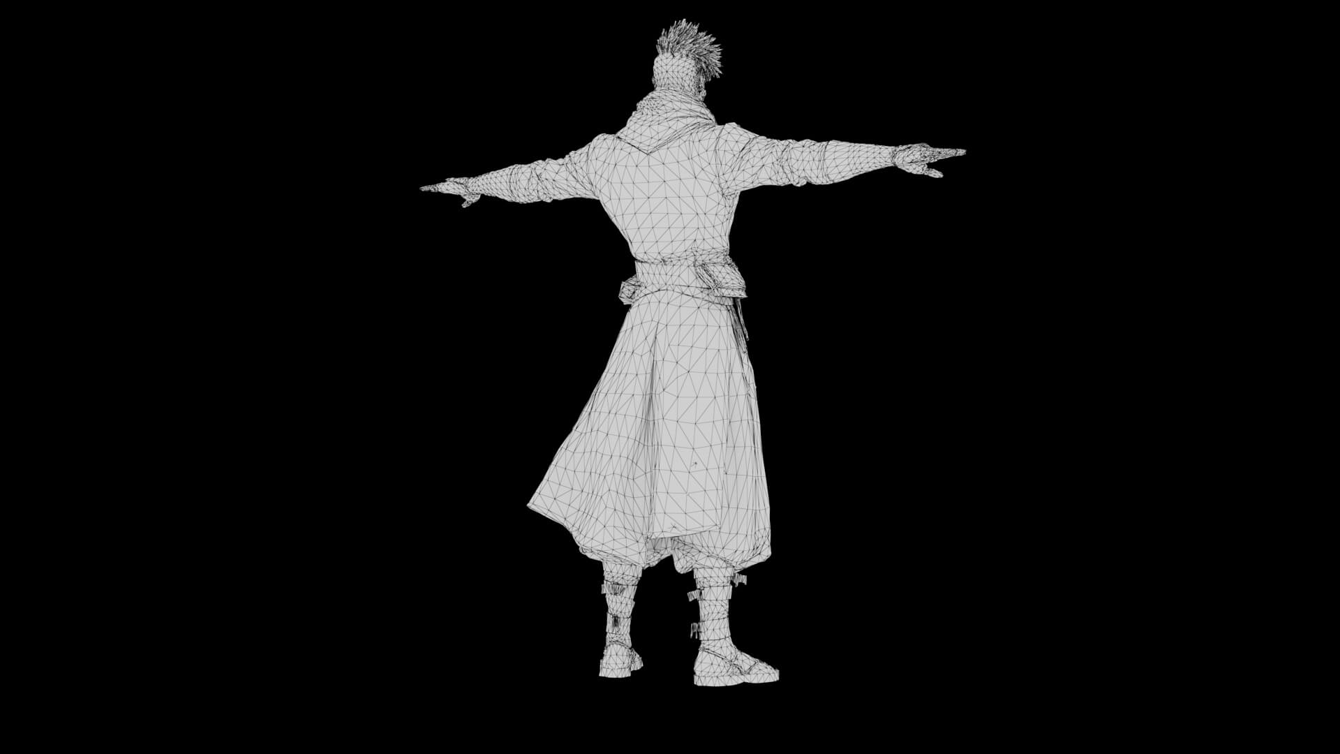Ninja Low Poly 3D Model