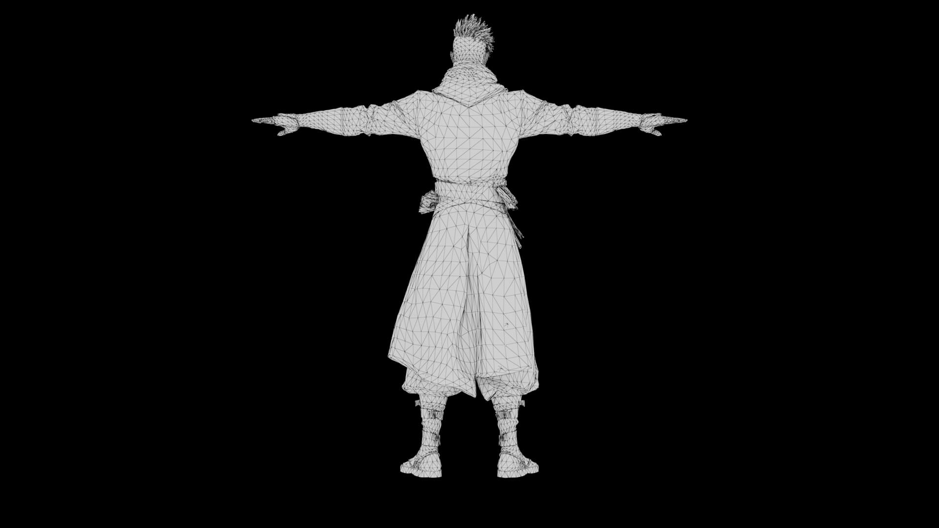 Ninja Low Poly 3D Model