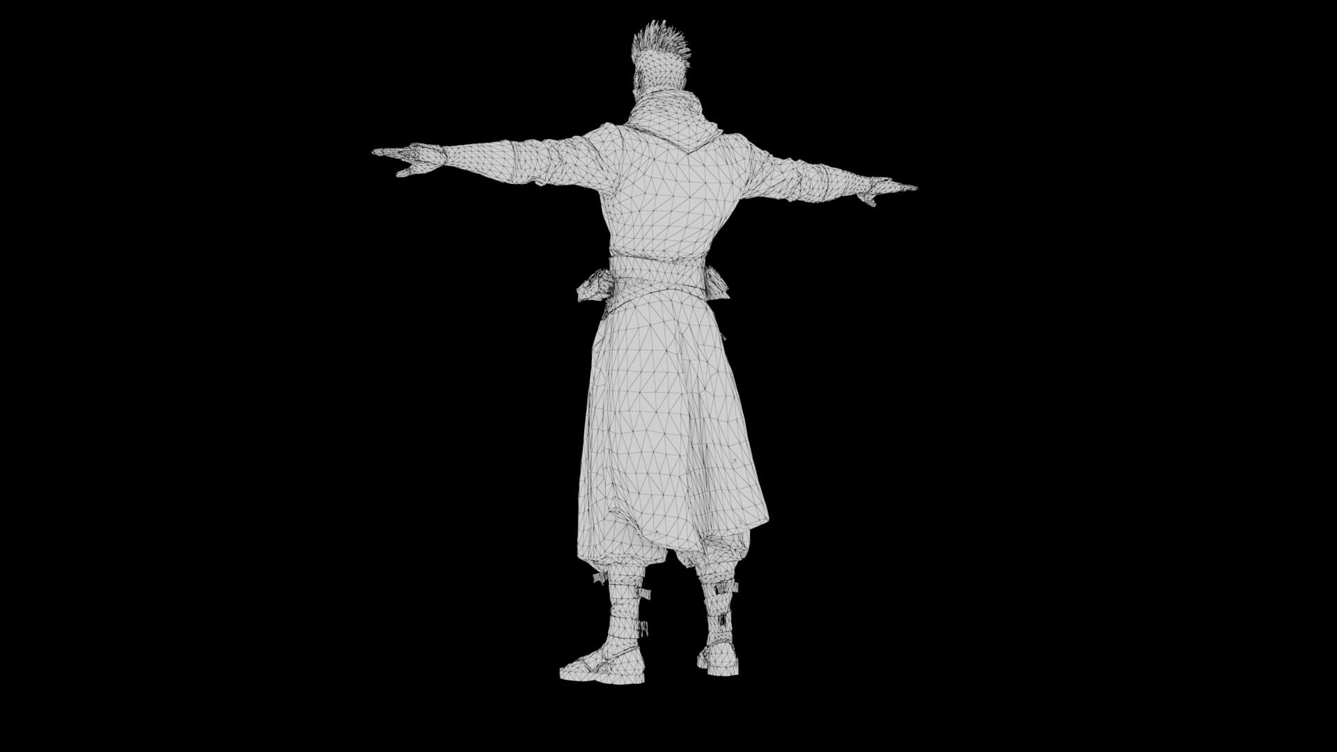 Ninja Low Poly 3D Model