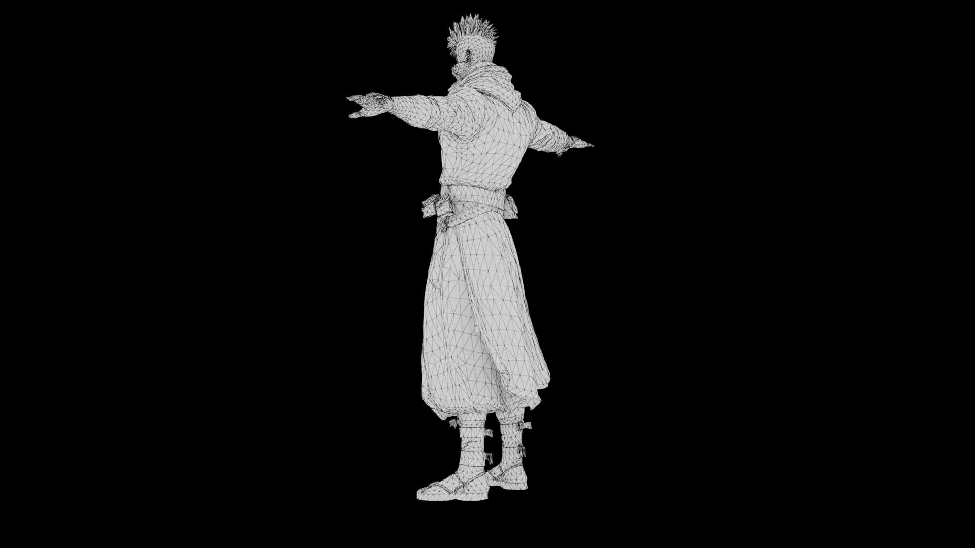 Ninja Low Poly 3D Model