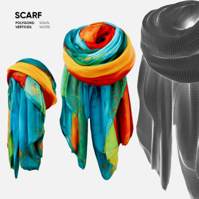 Orange and Blue Scarf