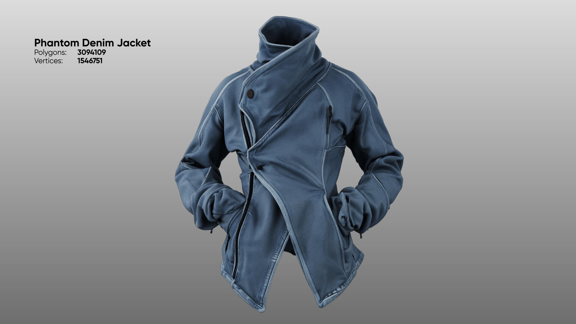 Phantom Denim Jacket 3D Model