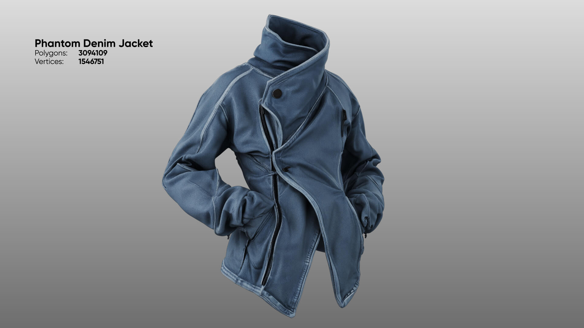 Phantom Denim Jacket 3D Model