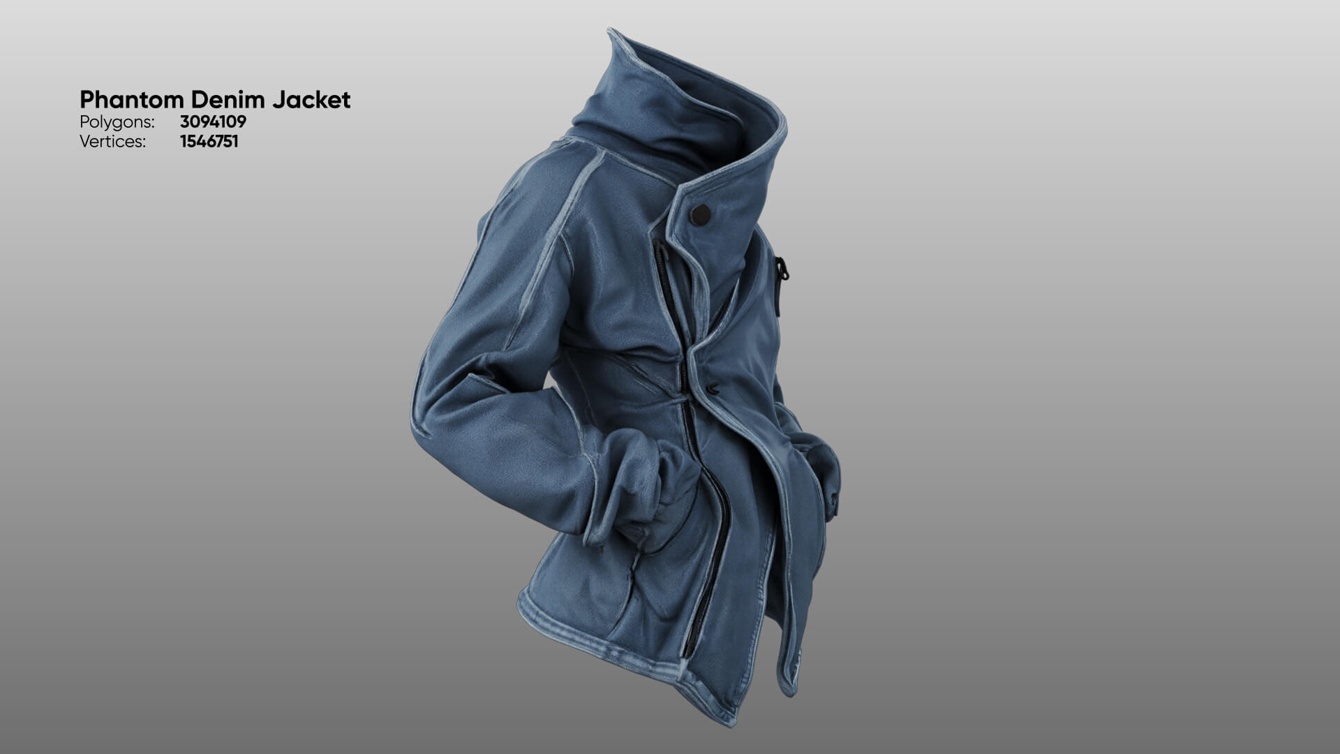Phantom Denim Jacket 3D Model