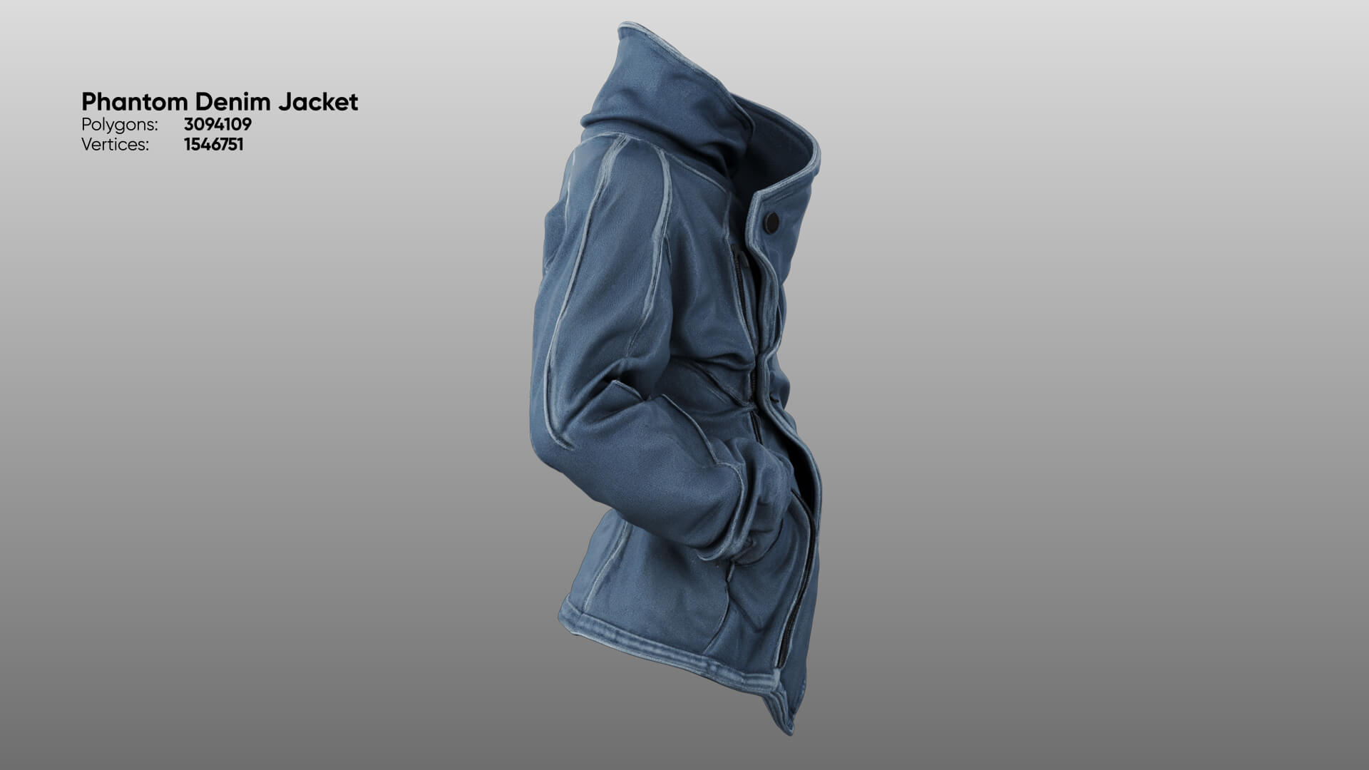 Phantom Denim Jacket 3D Model