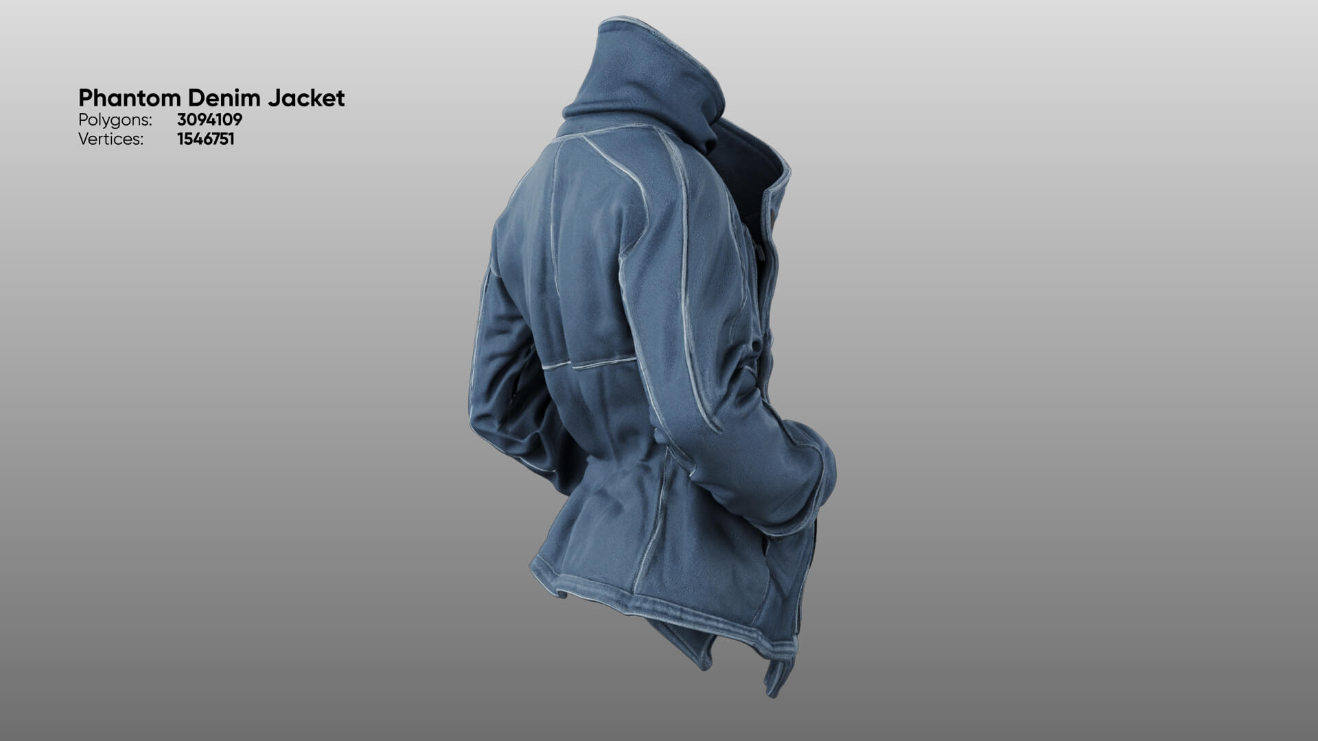 Phantom Denim Jacket 3D Model
