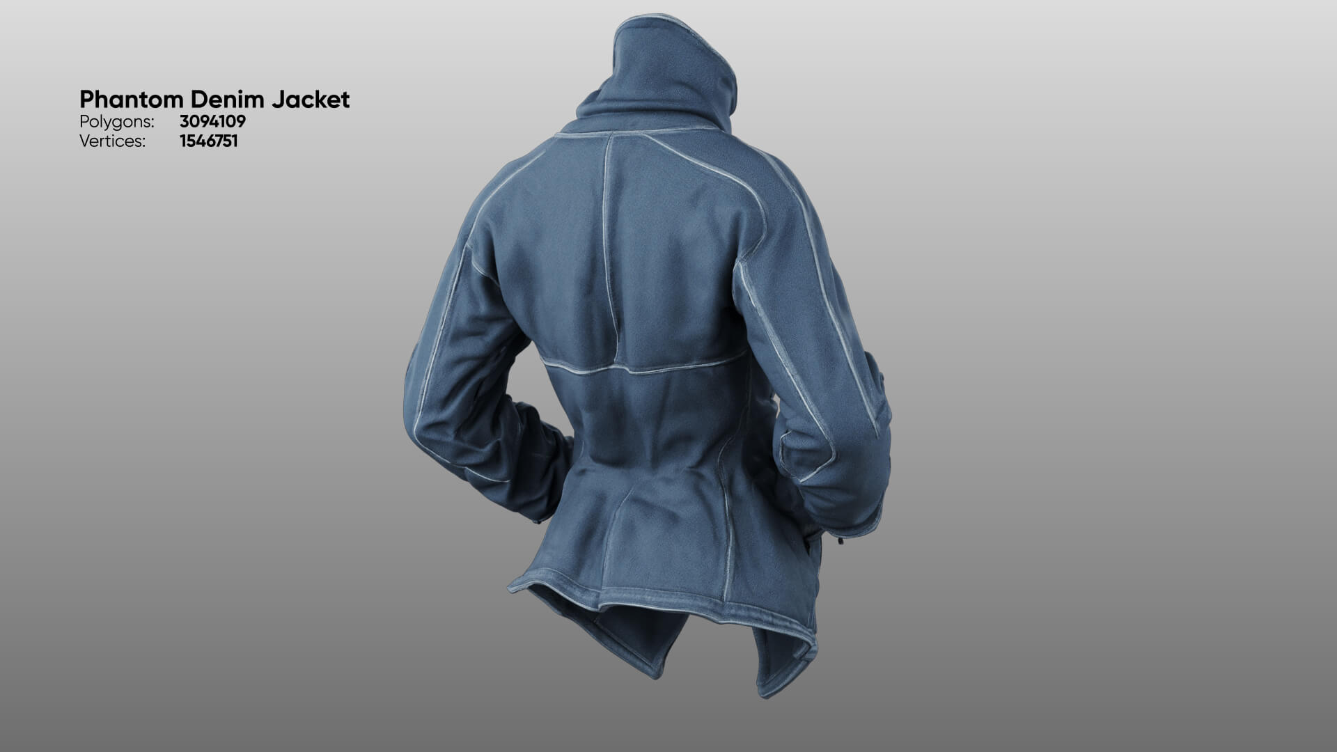 Phantom Denim Jacket 3D Model
