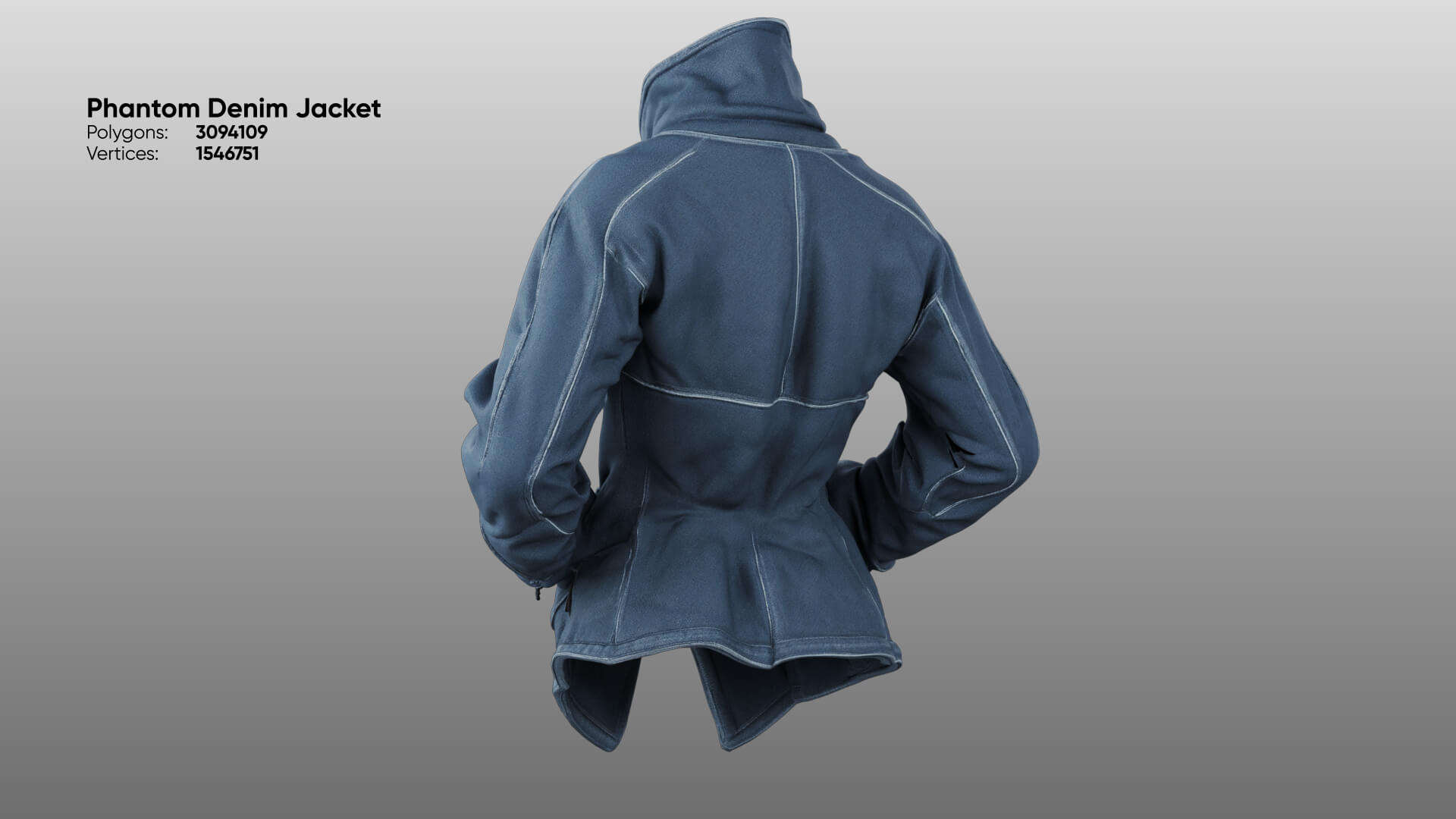 Phantom Denim Jacket 3D Model