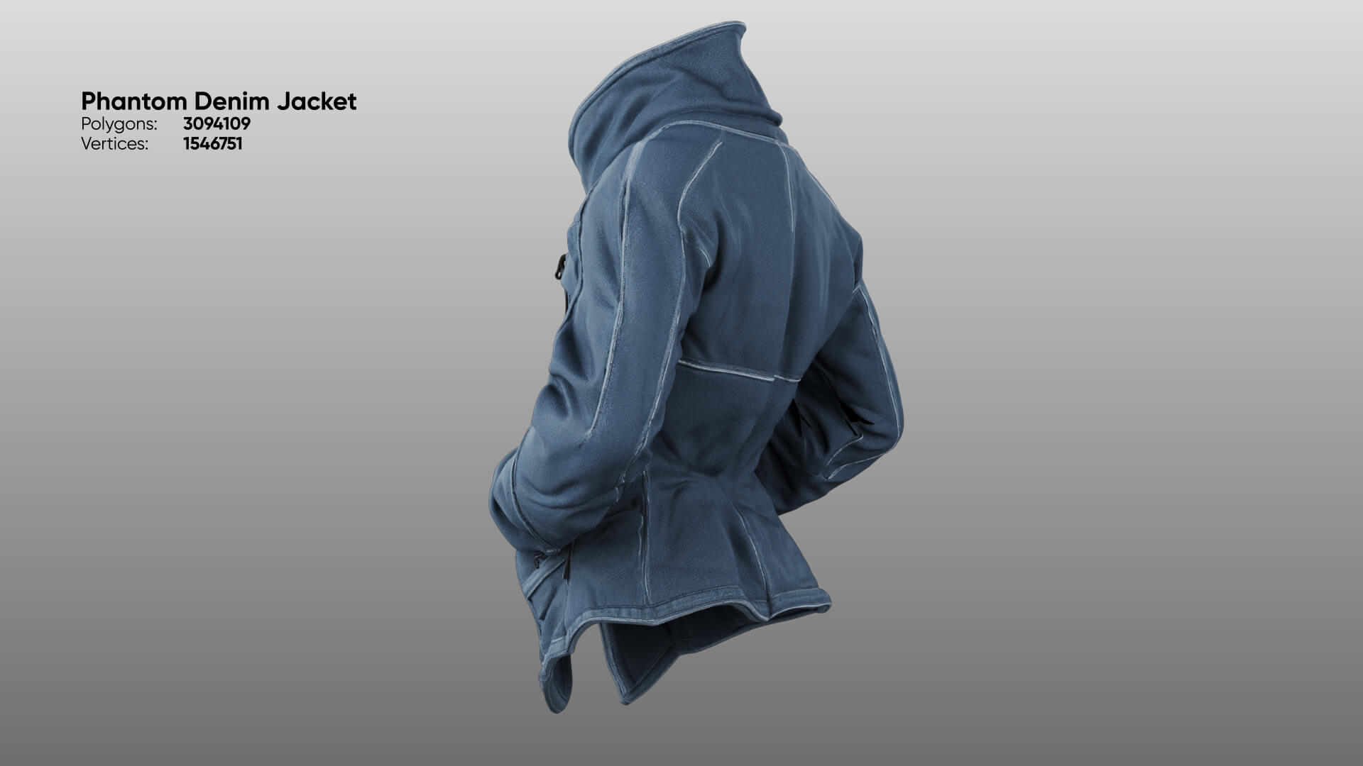 Phantom Denim Jacket 3D Model