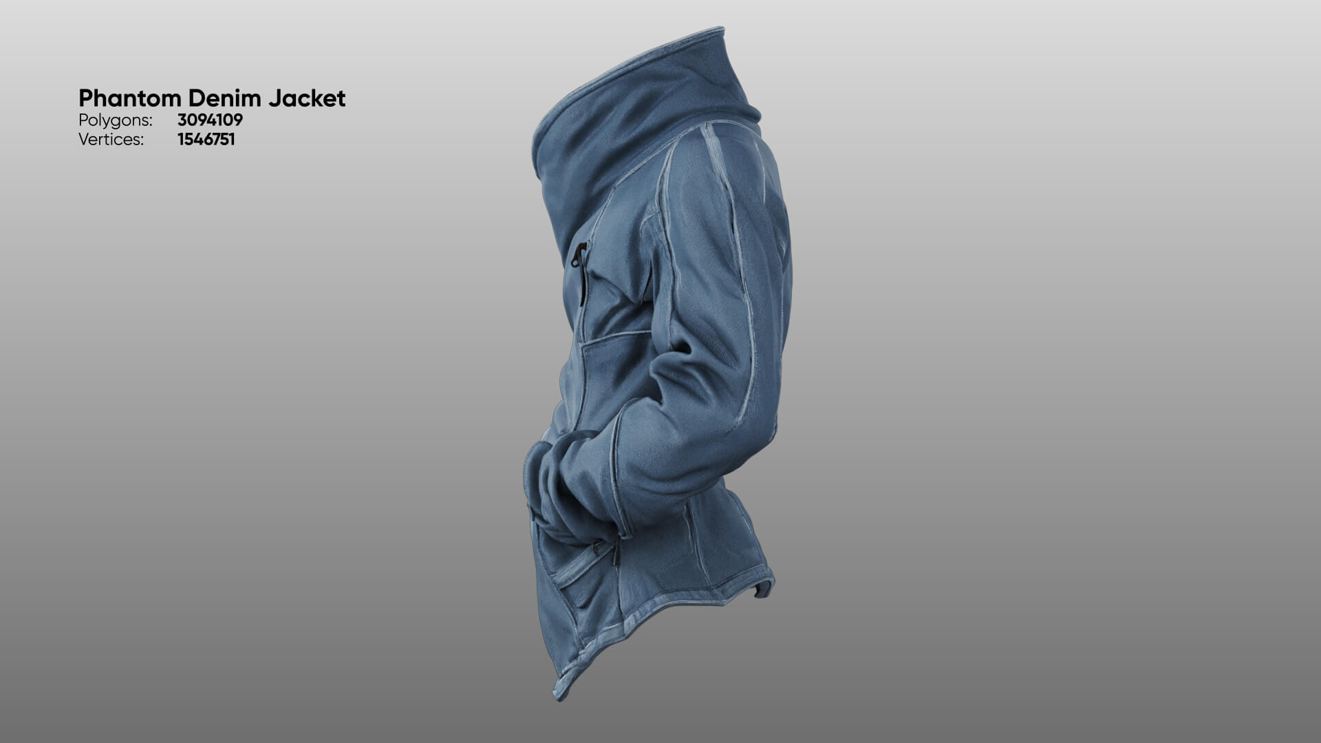 Phantom Denim Jacket 3D Model