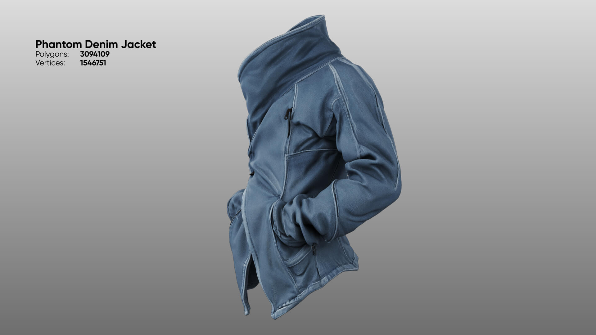 Phantom Denim Jacket 3D Model