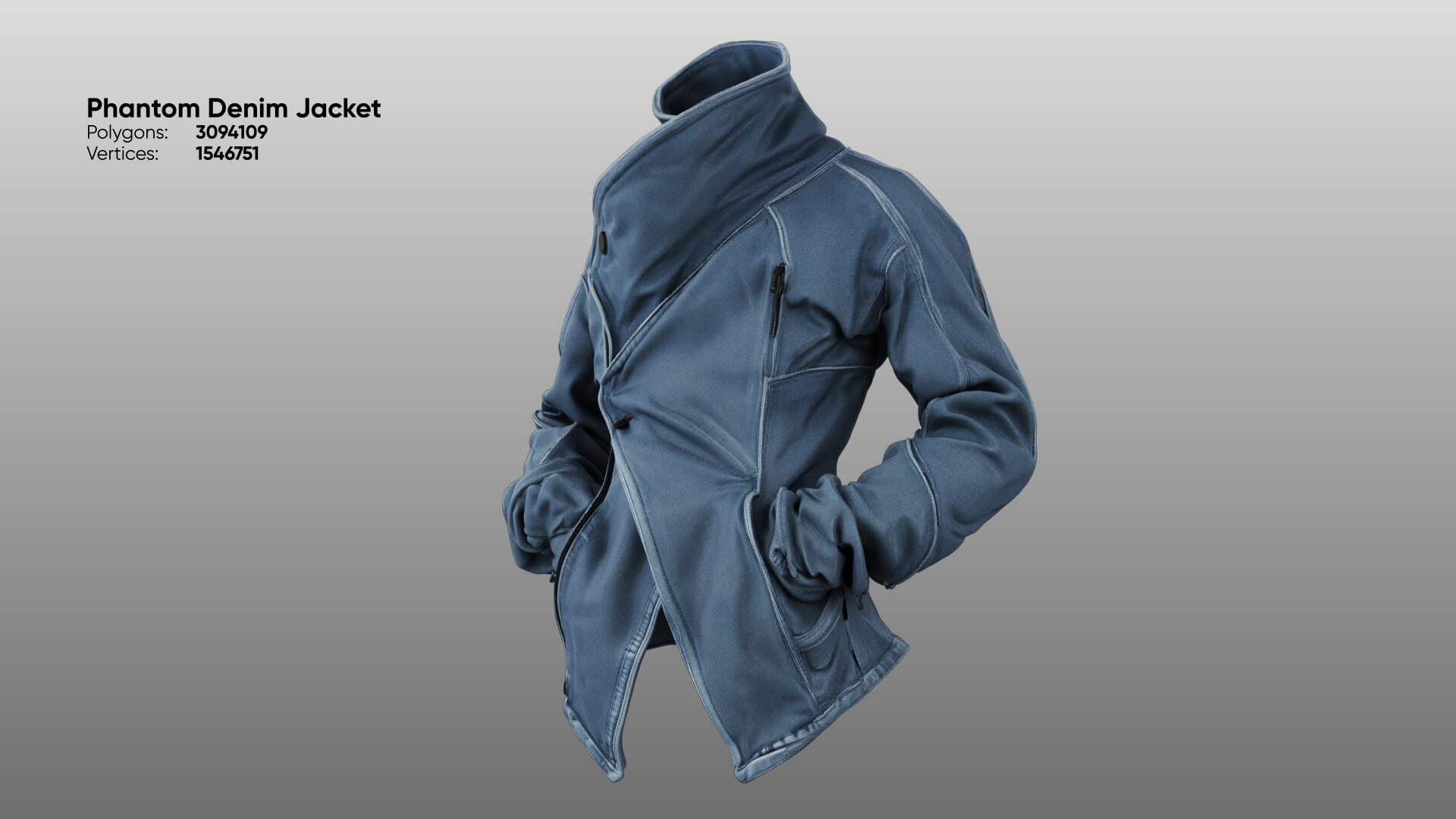 Phantom Denim Jacket 3D Model