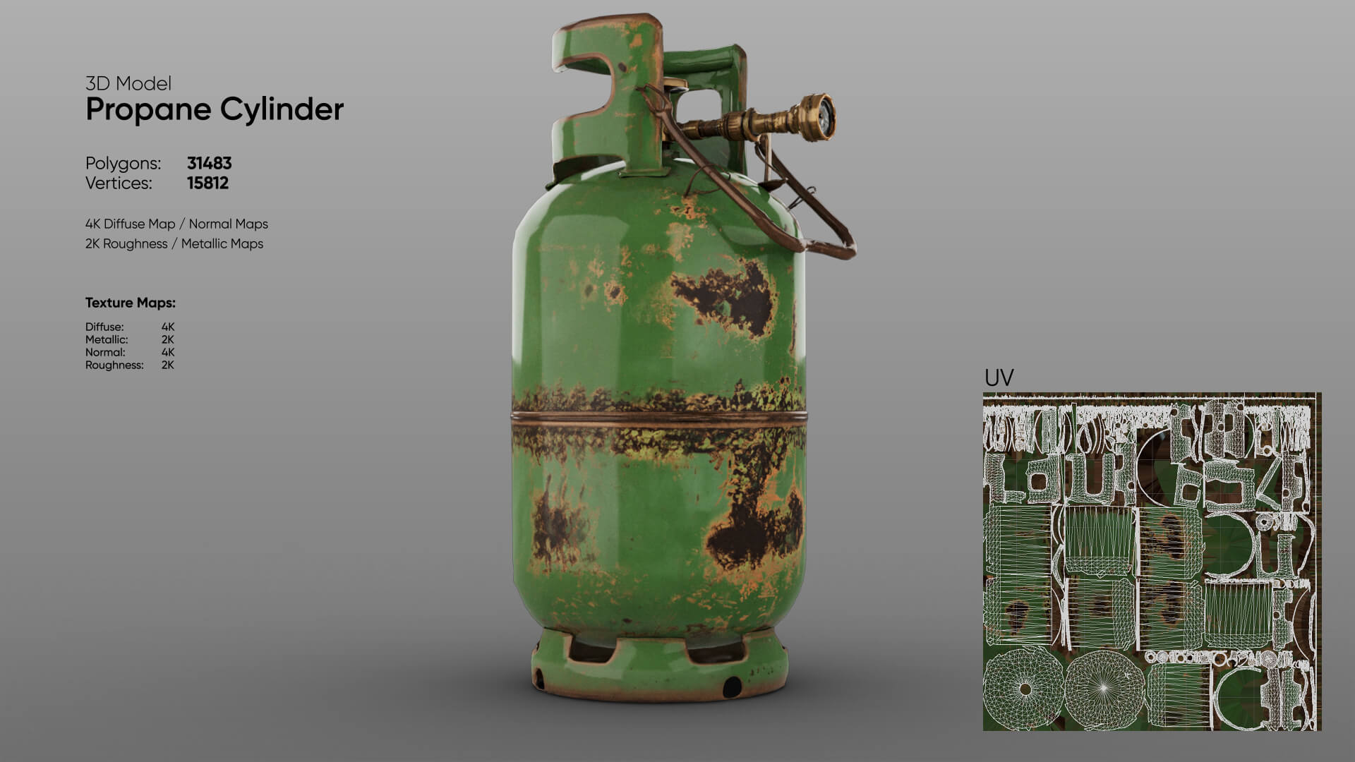 Propane Cylinder 3D Model