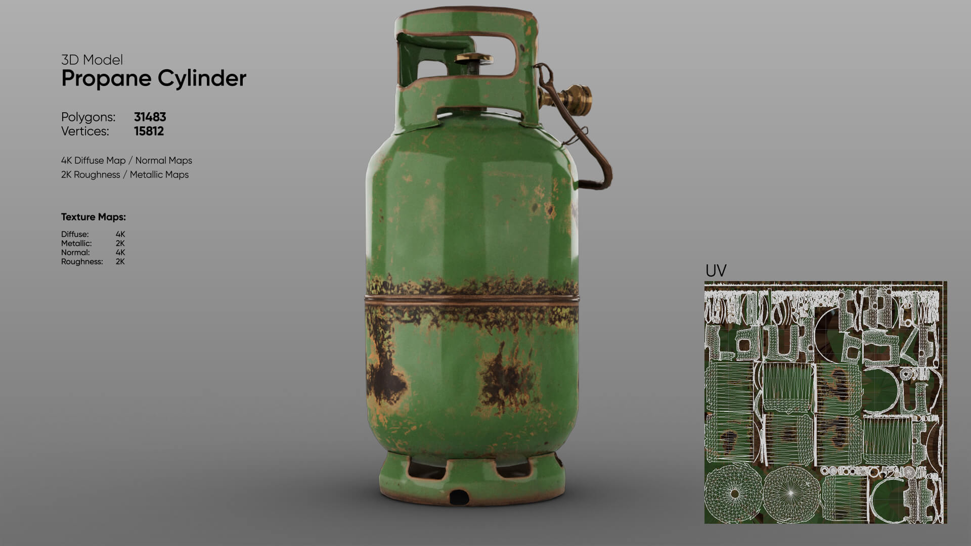 Propane Cylinder 3D Model