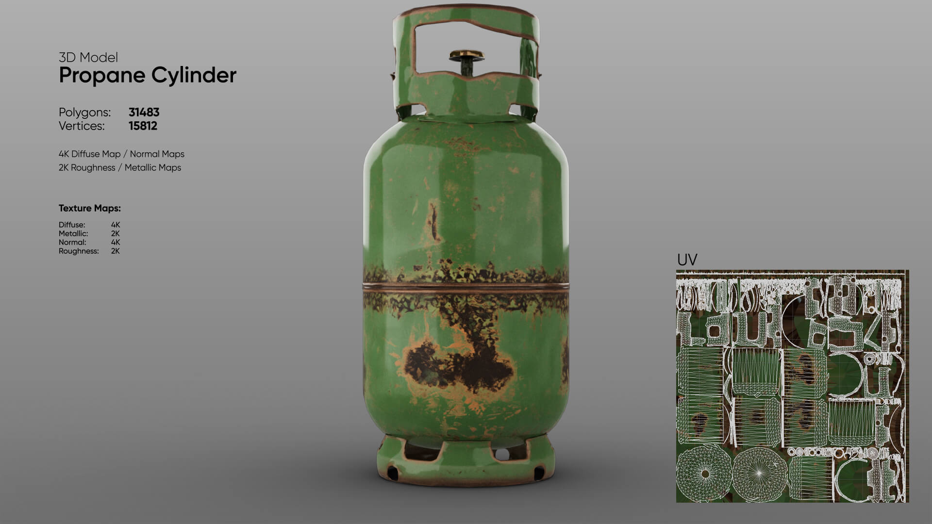 Propane Cylinder 3D Model
