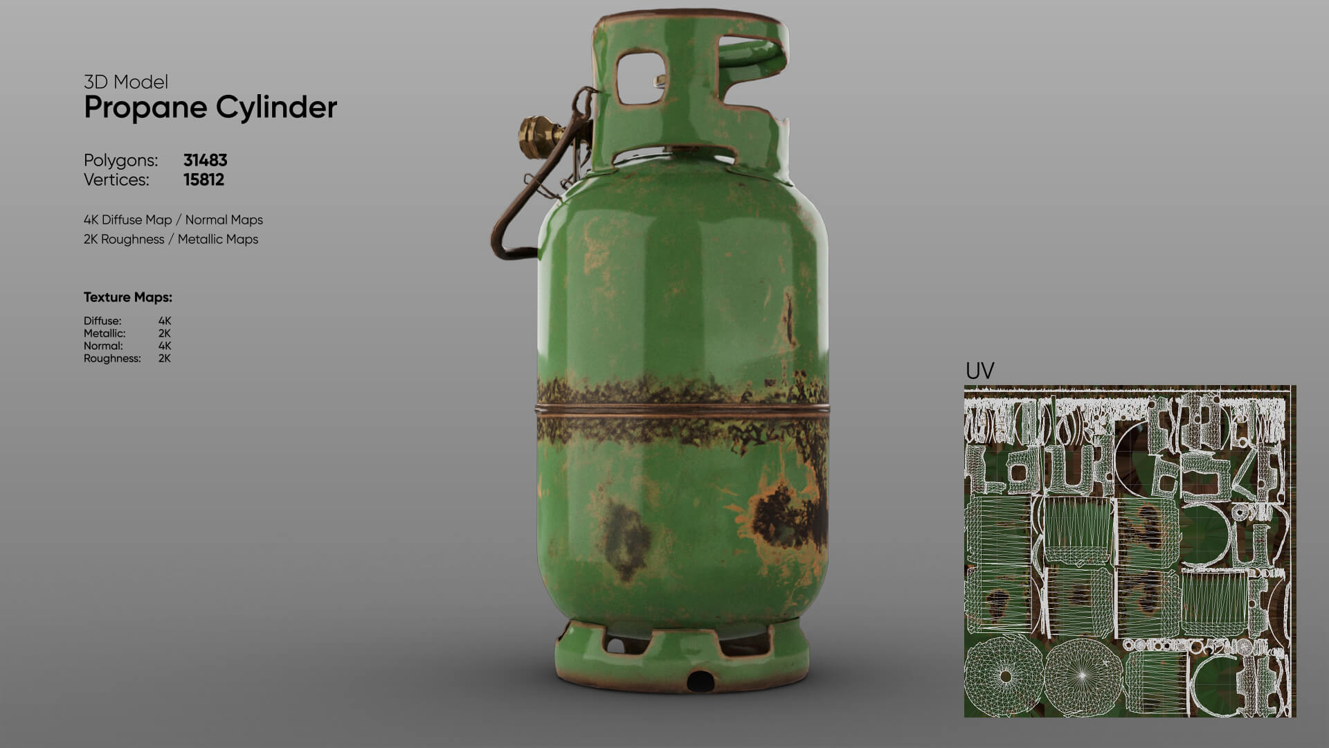 Propane Cylinder 3D Model
