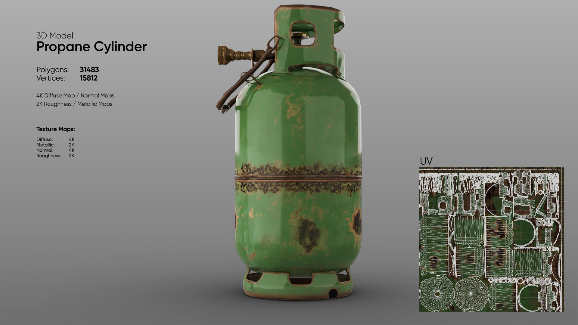 Propane Cylinder 3D Model