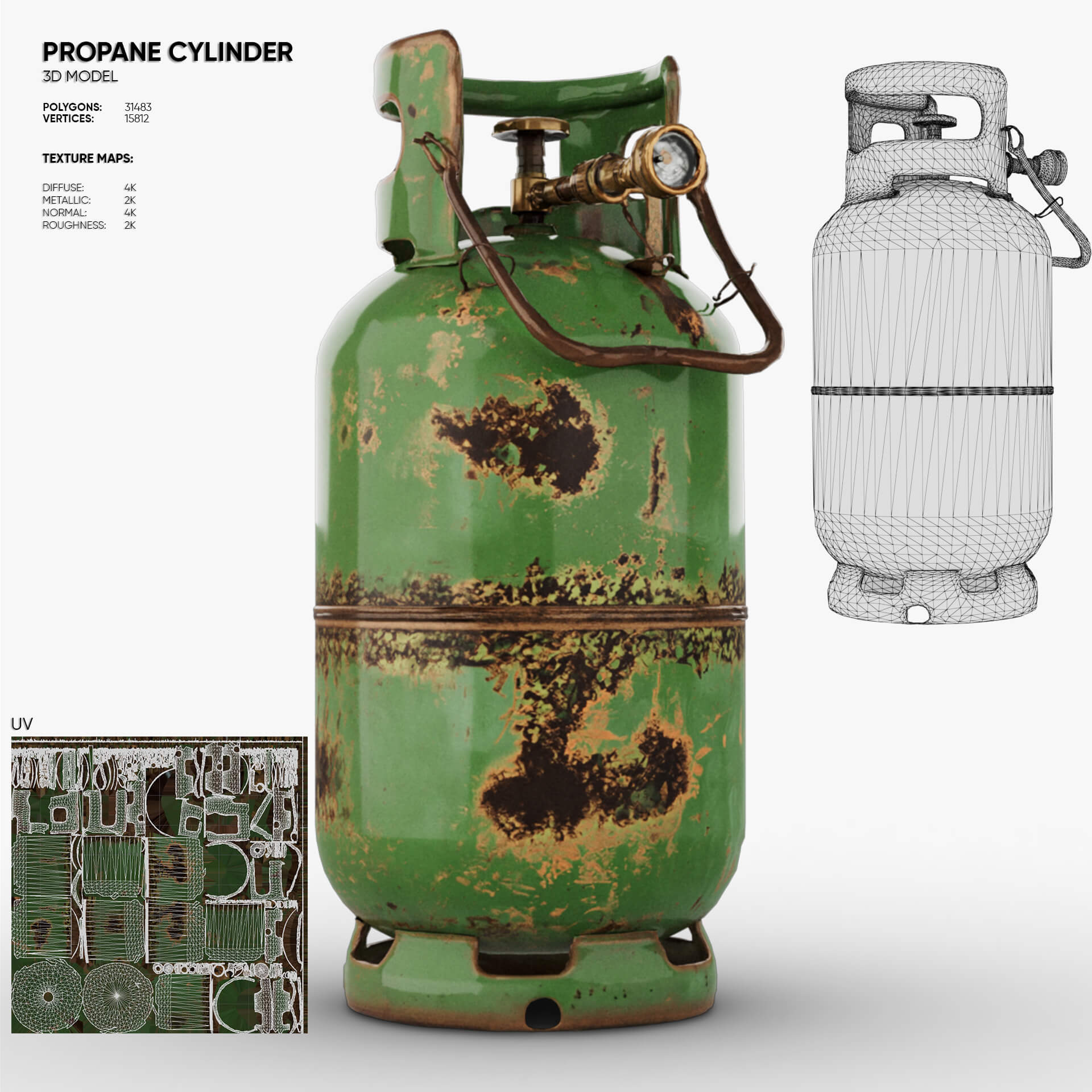 Propane Cylinder 3D Model