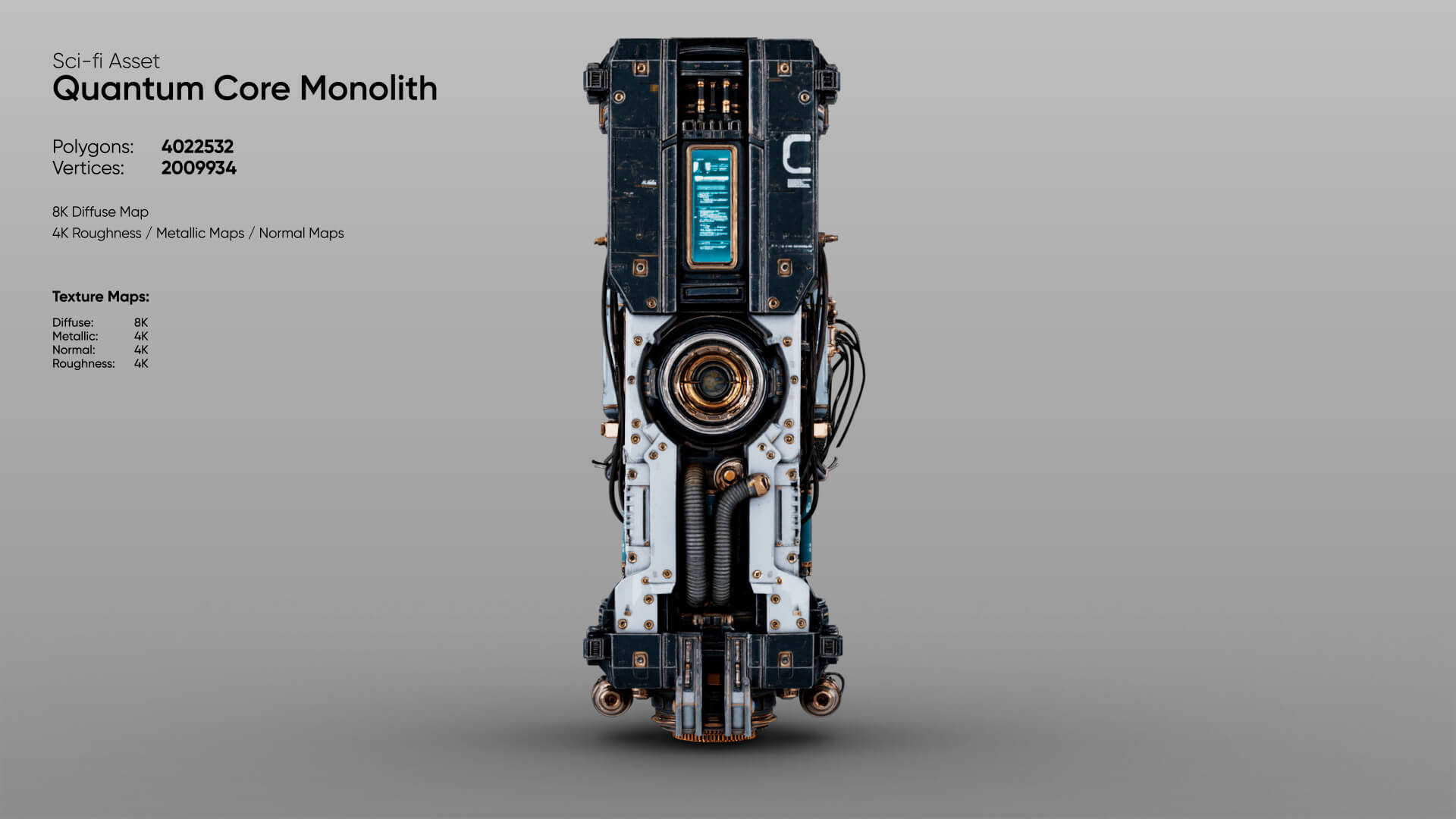 Quantum Core Monolith 3D Model