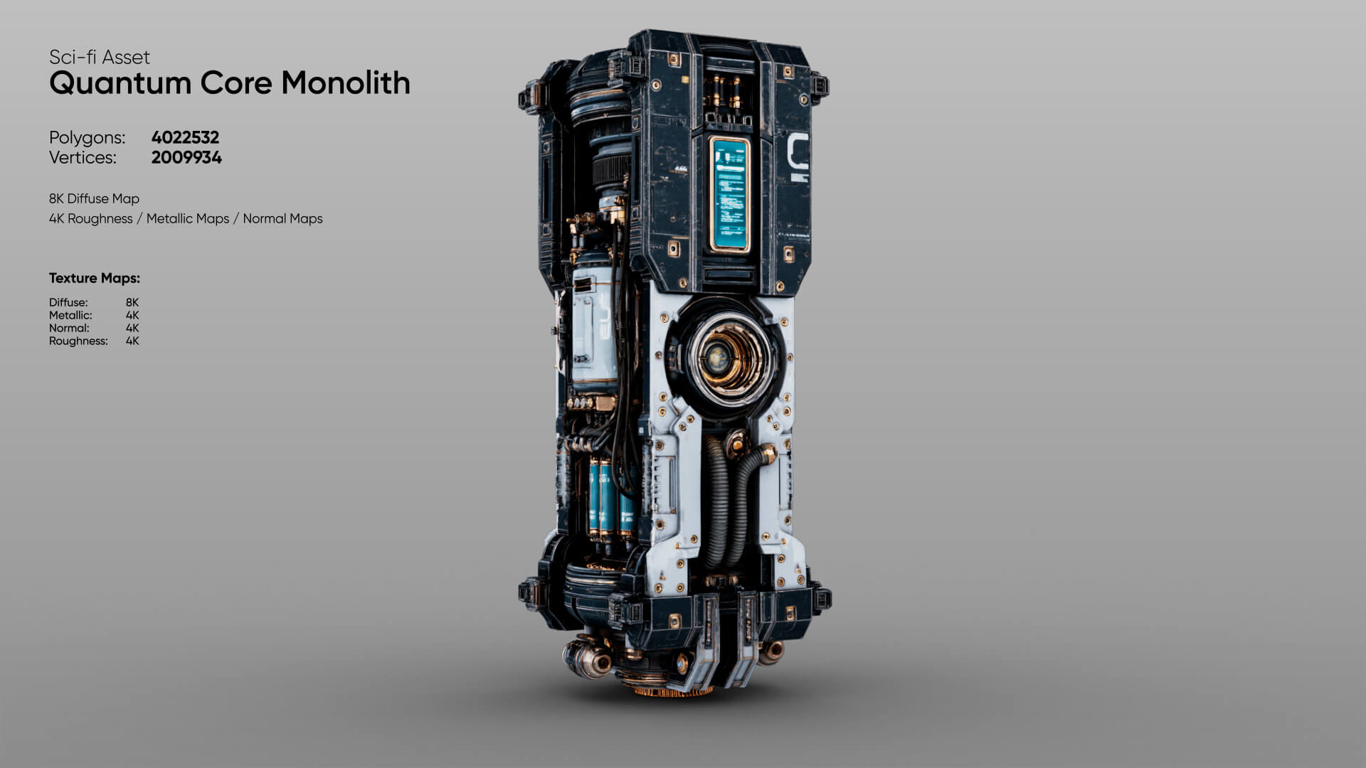 Quantum Core Monolith 3D Model