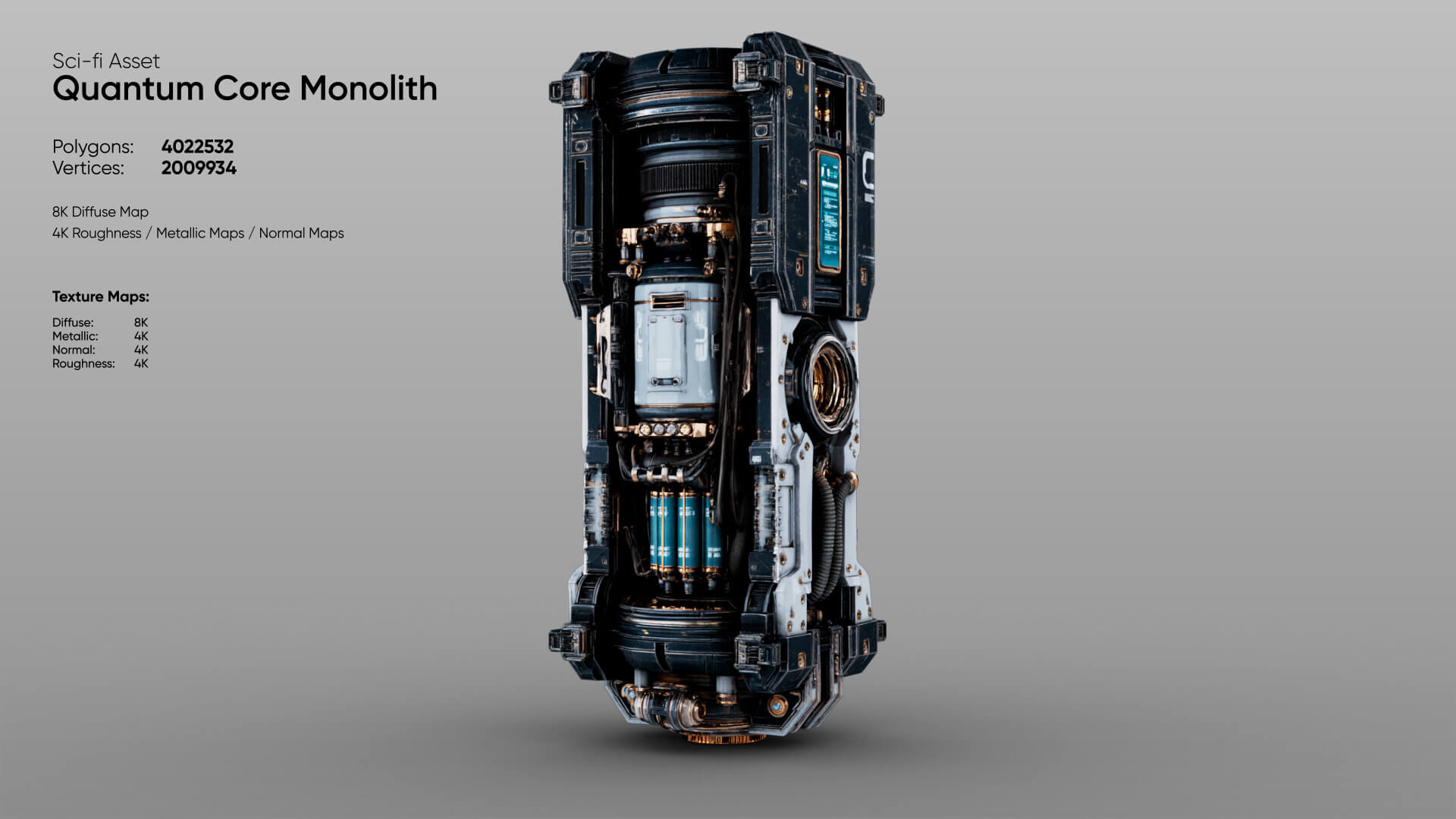 Quantum Core Monolith 3D Model